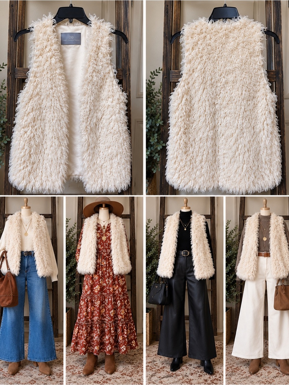 Tart Collections “Garbried” Shaggy Faux Fur Vest - Cozy Layering Piece